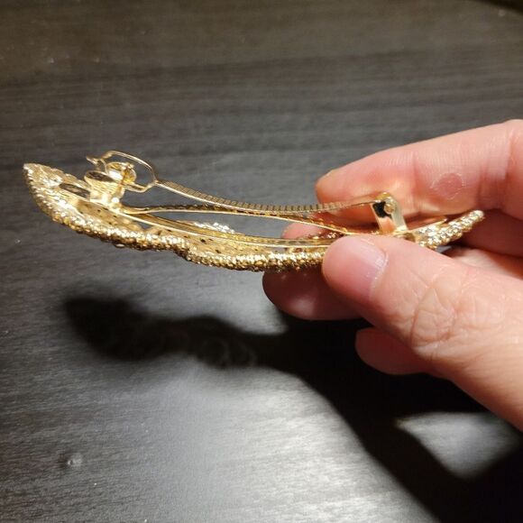 2/$20 Brand New Copper Gold Colour Rhinestone Hair Clip #1 - Picture 6 of 7